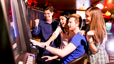 friends playing slots
