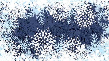 blue background with snowflake border