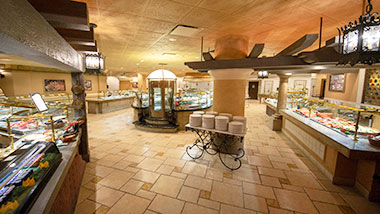 terrace buffet wide shot