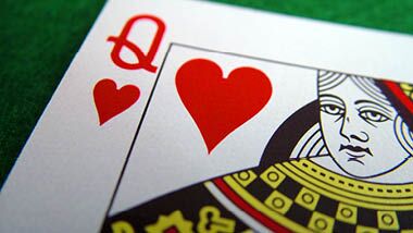 Queen of heart playing card